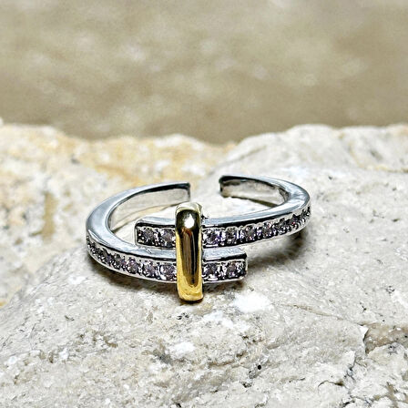 Silver Gold Sarmalı Harman Yüzük