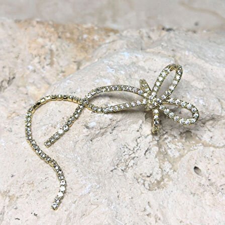 Fiyonk Taşlı Gold Earcuff