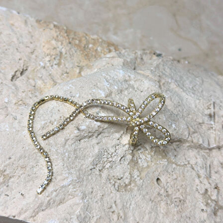 Fiyonk Taşlı Gold Earcuff