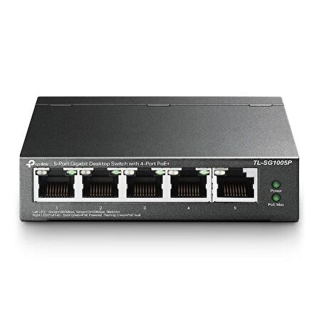 TP-Link TL-SG1005P 5-Port Gigabit 4-Port PoE+ 65W Masaüstü Switch