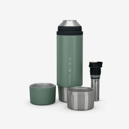 QUECHUA Çay Filtreli Paslanmaz Çelik Termos - 1 L - 900