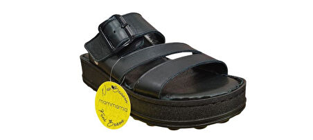 MAMMAMİA D25YT-1295 KALIN TABAN YUMUŞAK DERİ KADIN SANDALET