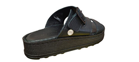 MAMMAMİA D25YT-1295 KALIN TABAN YUMUŞAK DERİ KADIN SANDALET