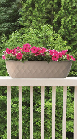 Omnipazar KRS-472 Dekoratif Yakamoz Balkon Saksı 6.5 Litre No 2 Pembe