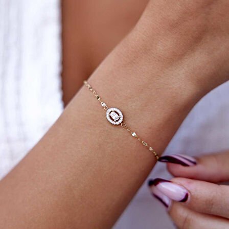 Oval Baget Boomerang Bileklik