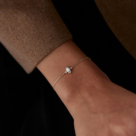 Çiçek Opal Bileklik