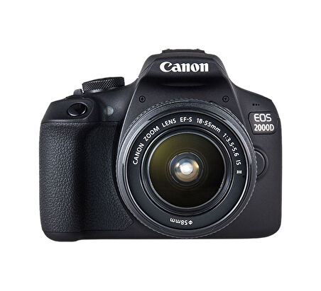Canon EOS 2000D 18-55 MM  DSLR Fotoğraf Makinesi (İthalatçı Garantili) Siyah