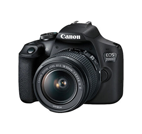 Canon EOS 2000D 18-55 MM  DSLR Fotoğraf Makinesi (İthalatçı Garantili) Siyah