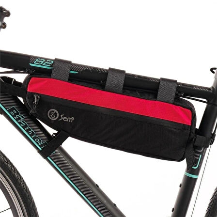Bikepacking Kadro Altı Çanta - M Kırmızı