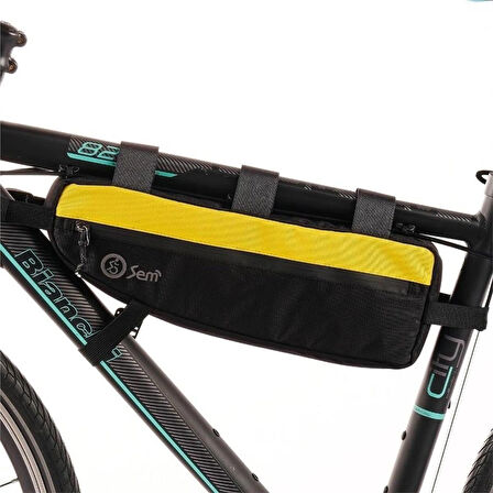 Bikepacking Kadro Altı Çanta - M Sarı