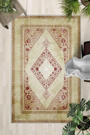 Kaymaz Taban Yıkanabilir Halı – Mutfak, Salon, Yatak Odası için Modern Dijital Baskı Halı (SLNHALI22