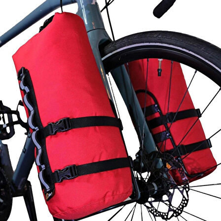 Bikepacking Tüp Çanta 9L Kırmızı 