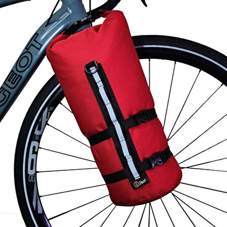 Bikepacking Tüp Çanta 9L Kırmızı 