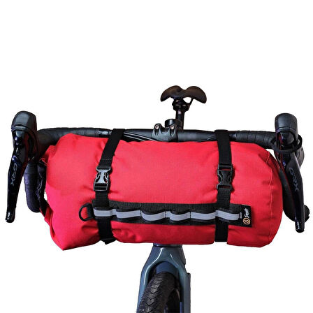 Bikepacking Tüp Çanta 9L Kırmızı 