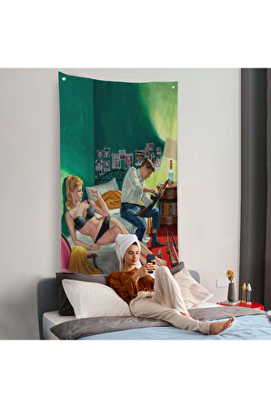 Kuşatılmış Suçlu ve Ortağı Kadın Duvar Örtüsü-7724