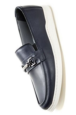 191074 Lacivert Erkek Loafer Günlük Deri Ayakkabı