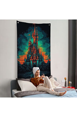 Avrupada Ortaçağ Kalesi Duvar Örtüsü-7728