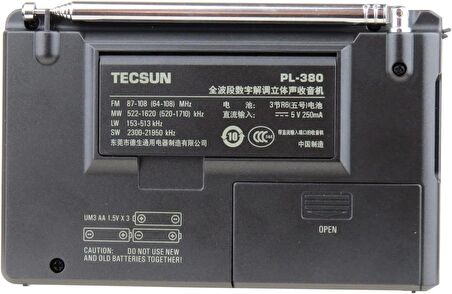 TECSUN PL-380 DSP FM Stereo. Dünya Bandı PLL Radyo Alıcısı