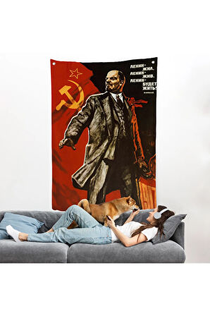 Vladimir Ilyic Lenin - Eski SSCB Halk Komiserleri Kurulu Başkanı Duvar Örtüsü-7729