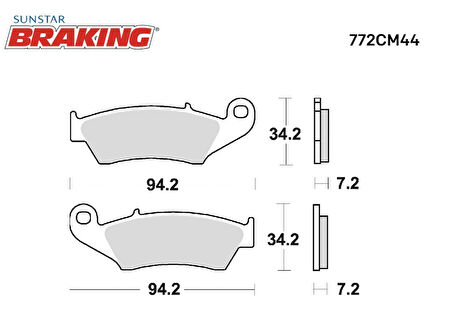 SİNTERLİ ÖN FREN BALATASI / YAMAHA / YZ F / 250cc / ÖN  / 2001-2002-2003-2004-2005-2006-2007-2008-2009-2010-2011-2012-2013-2014-2015-2016-2017-2018-2019