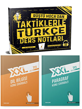 Rüştü Hoca'dan Taktiklerle Türkçe Ders Notları ve Dersia Dil Bilgisi ile Paragraf Konu Sihirbazı