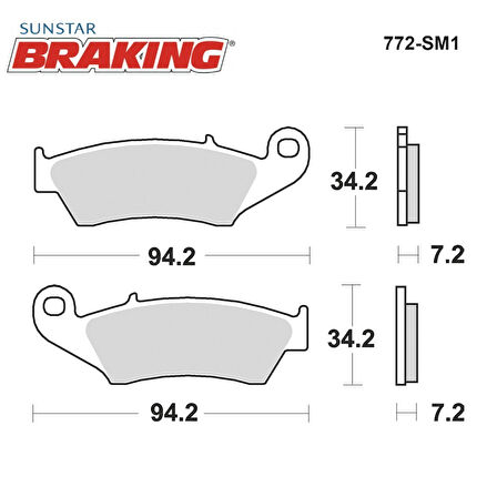 YARI METALİK ÖN FREN BALATASI / YAMAHA / YZ F / 250cc / ÖN  / 2001-2002-2003-2004-2005-2006-2007-2008-2009-2010-2011-2012-2013-2014-2015-2016-2017-2018-2019