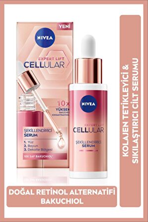 Nivea Cellular Expert Lift Doğal Retinol Alternatifi Saf Bakuchiol İçeren Cilt Serumu 30ml, Sıkılaştırıcı