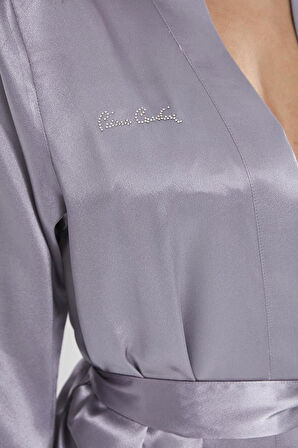 Pierre Cardin Saten Kısa Tek Sabahlık 1010 Royal