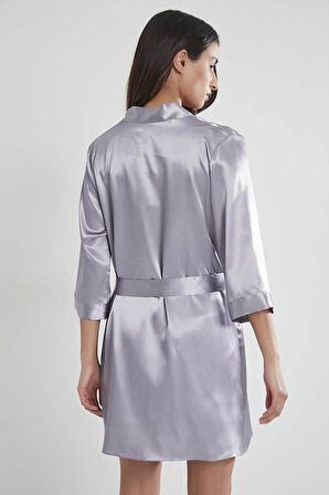 Pierre Cardin Saten Kısa Tek Sabahlık 1010 Royal