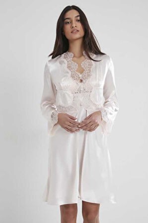 Pierre Cardin İnci 6'lı Midi Gecelik Sabahlık Gelin Çeyiz Set 6335
