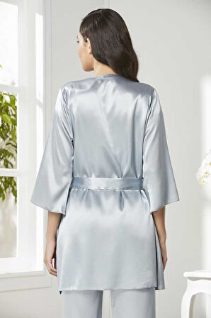 Pierre Cardin Mist Saten 3'lü Pijama Takım 2075