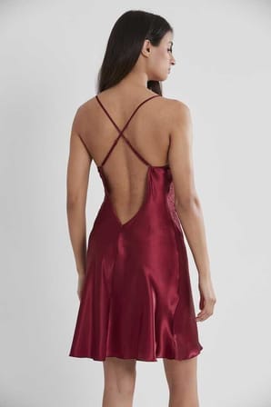 Pierre Cardin Bordo Sütyen Kaplı Sabahlık Gecelik 4025