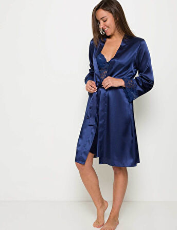 Pierre Cardin Laci Sütyen Kaplı Sabahlık Gecelik Set 4265