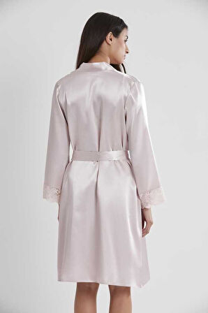 Pierre Cardin Pudra Sütyen Kaplı Sabahlık Gecelik Set 4265