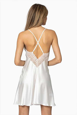 Pierre Cardin Sütyen Kaplı Ekru Sabahlık Gecelik Set 4285