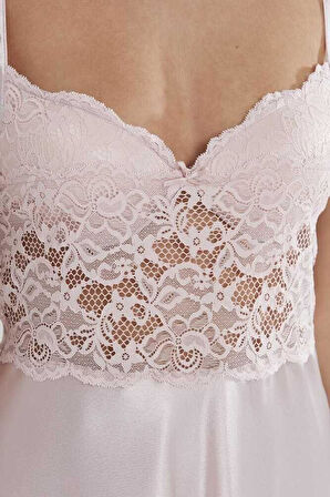 Pierre Cardin Saten Dantelli Gecelik 627