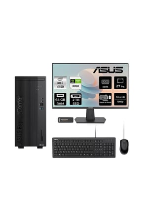 Expertcenter D501MER i7 14700 64GB 2TB SSD RTX3050/6GB FDOS Masaüstü Bilgisayar + 27" Monitör