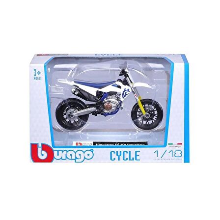 Bburago 1:18 Husqvarna FS 450 Supermoto Model Motosiklet