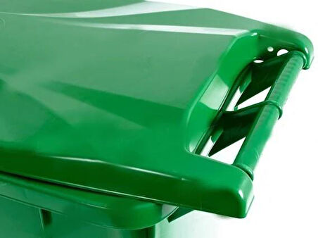 Omnipazar SY-6506 Eko Tekerlekli Kapaklı Plastik Çöp Konteyneri 120 lt Yeşil