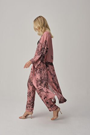 Pierre Cardin Vegan Ipek Saten Dörtlü Gelin Çeyiz Takımı - Lx.25244 Rose