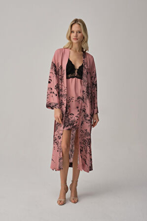 Pierre Cardin Vegan Ipek Saten Dörtlü Gelin Çeyiz Takımı - Lx.25244 Rose