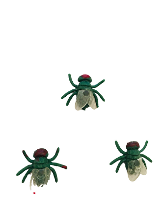 CADILAR BAYRAMI HALLOWEEN ŞAKA SİNEK SET 3'LÜ YEŞİL RENK