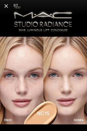 Mac Studio Radiance 24hr Luminous Lift Concealer - Cilt Bakım içerikli Serum Kapatıcı 11 ml - NC15 
