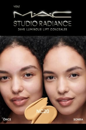Mac Studio Radiance 24hr Luminous Lift Concealer - Cilt Bakım içerikli Serum Kapatıcı 11 ml - NC20