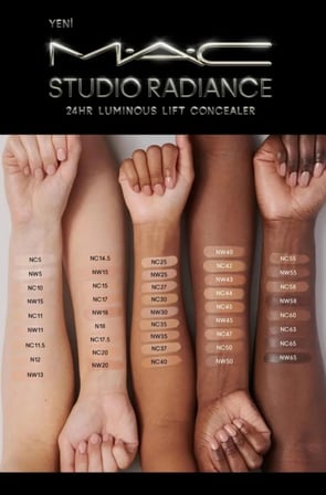 Mac Studio Radiance 24hr Luminous Lift Concealer - Cilt Bakım içerikli Serum Kapatıcı 11 ml - NC20