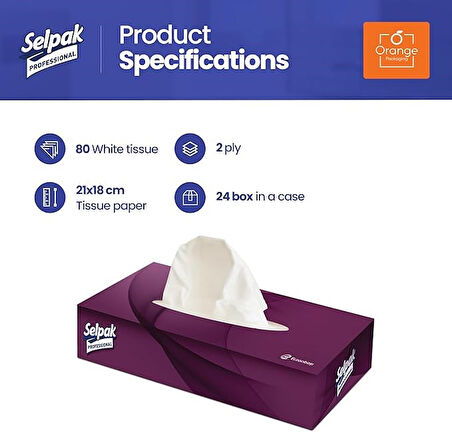 SELPAK PROFESSİONAL EXTRA KUTU MENDİL 80 YAPRAK 24 KUTU 1 KOLİ