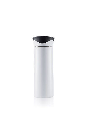 Travel Mug Termos Bardak 0.47 lt Paslanmaz Çelik Termos Beyaz