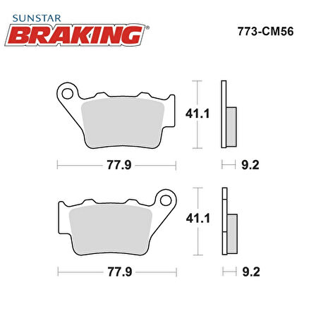 SİNTERLİ ARKA FREN BALATASI / YAMAHA / XT Z TENERE / 700cc / ARKA  / 2019-2020-2021-2022