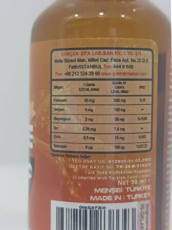 Gökçek Şifa Orme SLN-P 30 ml.
