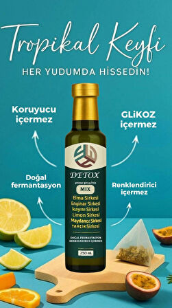 Promar Ananas Sirkesi Doğal Fermantasyon Pineapple Vinegar 250 ML+MİX DETOX SİRKESİ 250 ML
